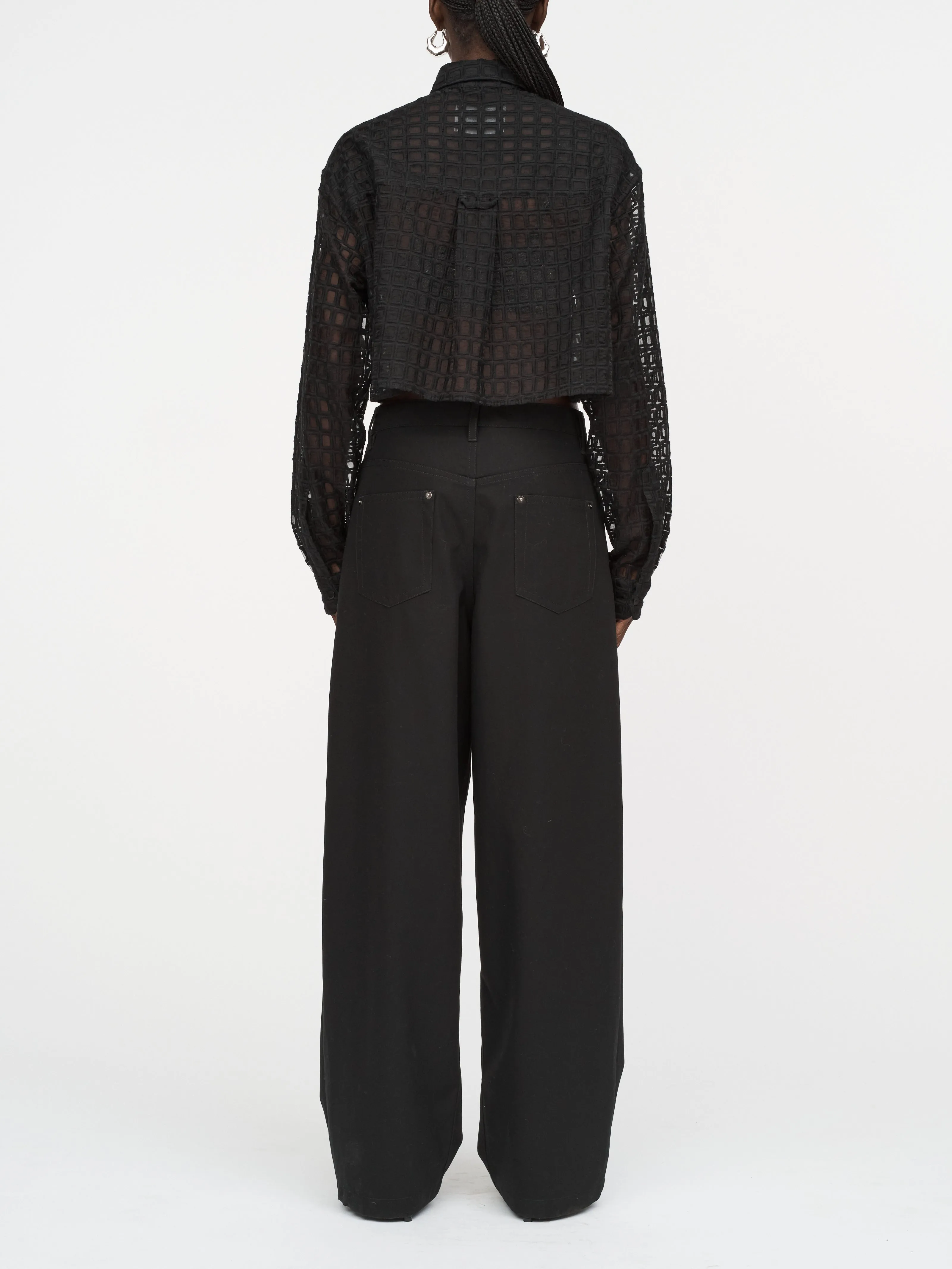 5 Pocket Wide Leg Jean in Black