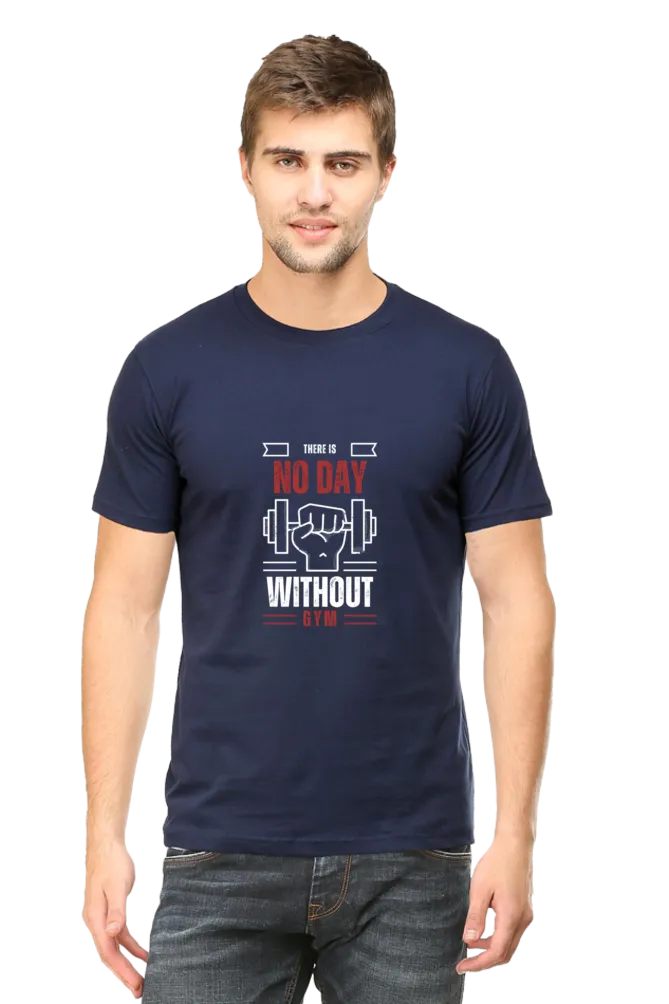 A Male Round Neck Half Sleeve Classic T-Shirt Gym Inspire