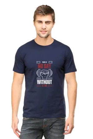 A Male Round Neck Half Sleeve Classic T-Shirt Gym Inspire