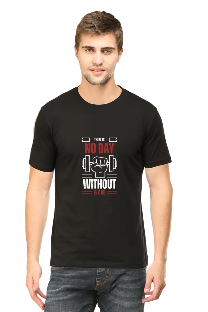 A Male Round Neck Half Sleeve Classic T-Shirt Gym Inspire
