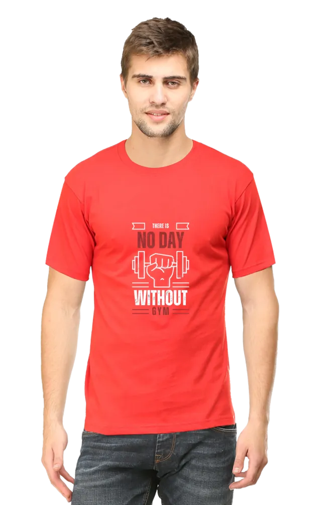A Male Round Neck Half Sleeve Classic T-Shirt Gym Inspire