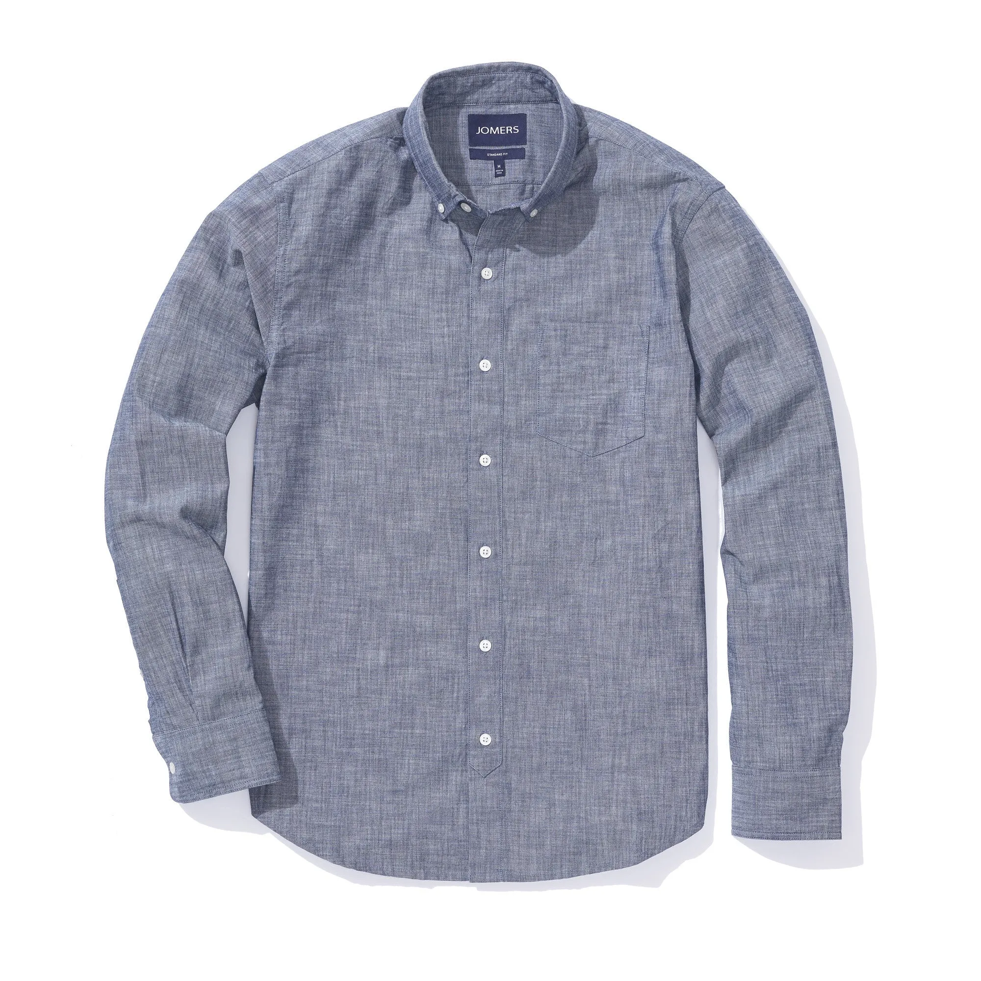 Albany (Slim) - Indigo Wash Chambray Button Down