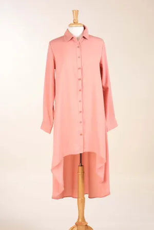 Amira Crepe button Down Hi-Low Top