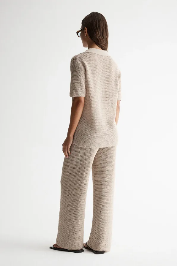 Aspen Crotchet Shirt Taupe