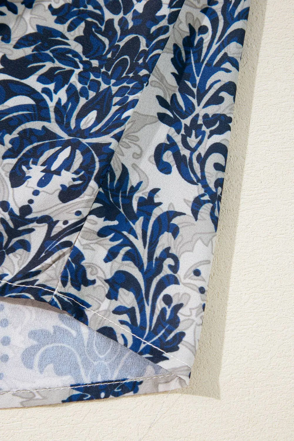 Blue Vintage Flower Blouse