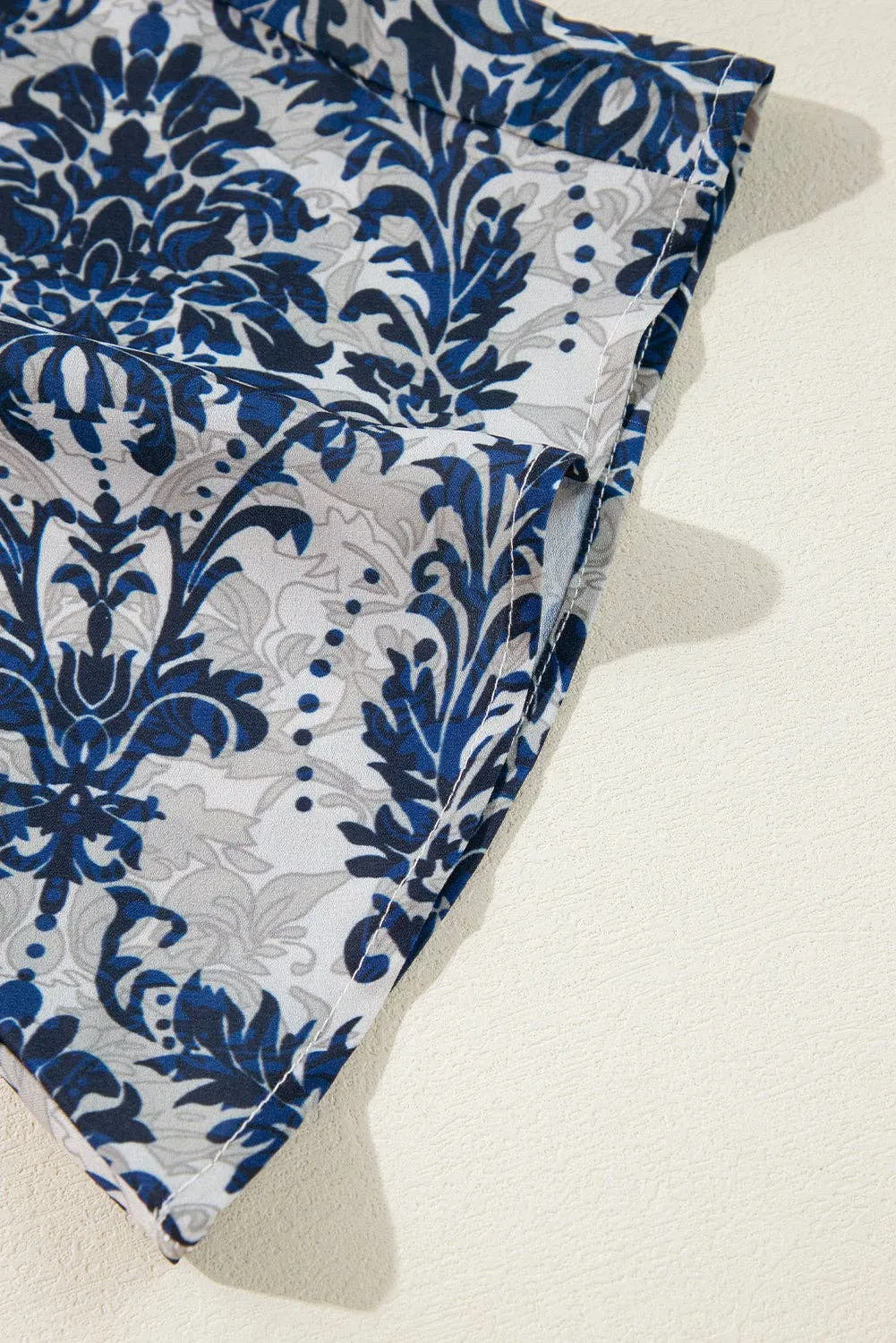Blue Vintage Flower Blouse