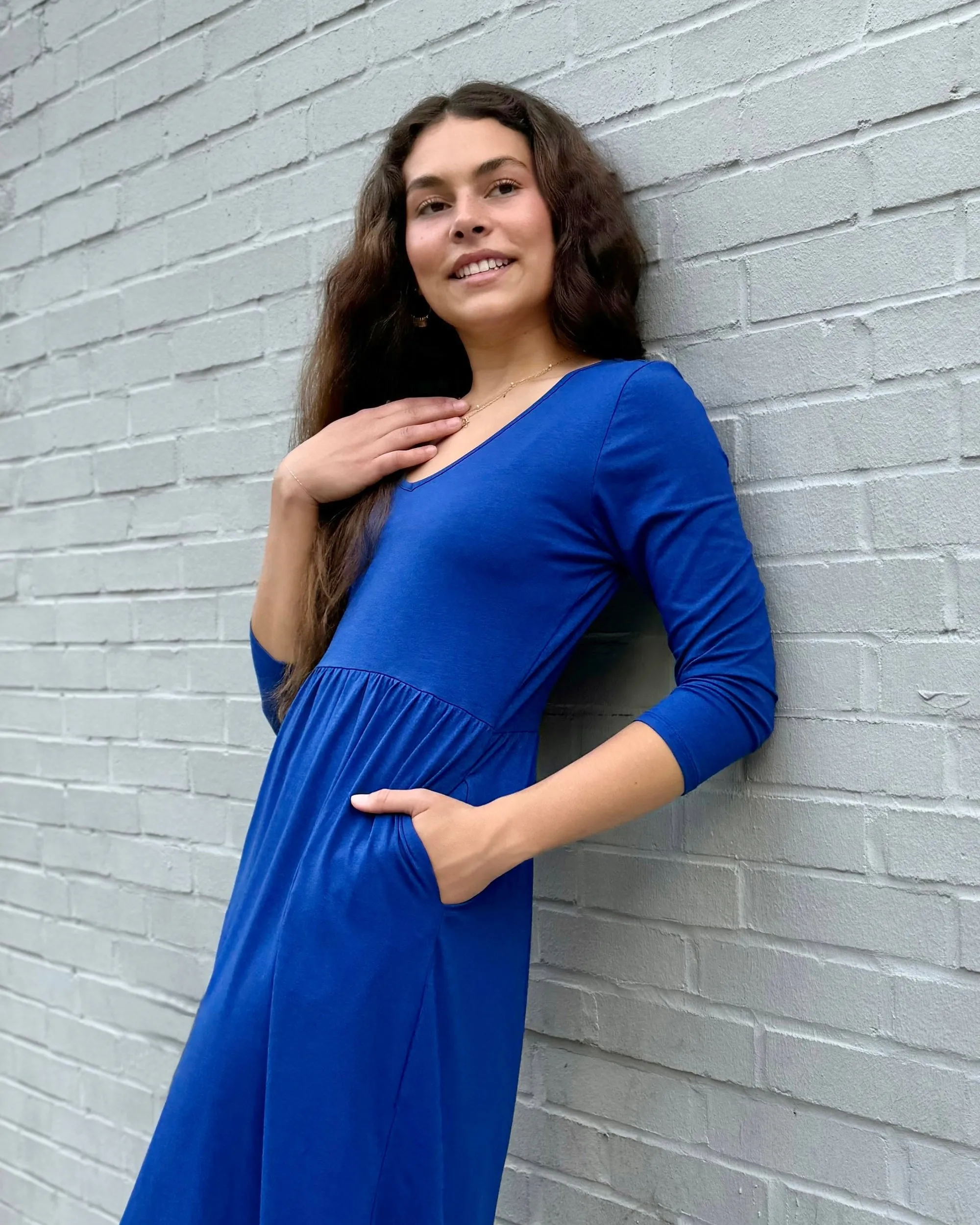 BRIE maxi dress in Cobalt Blue