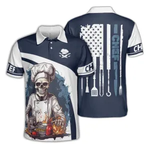 CHEF - 3D SKULL CHEF COOKING Shirt