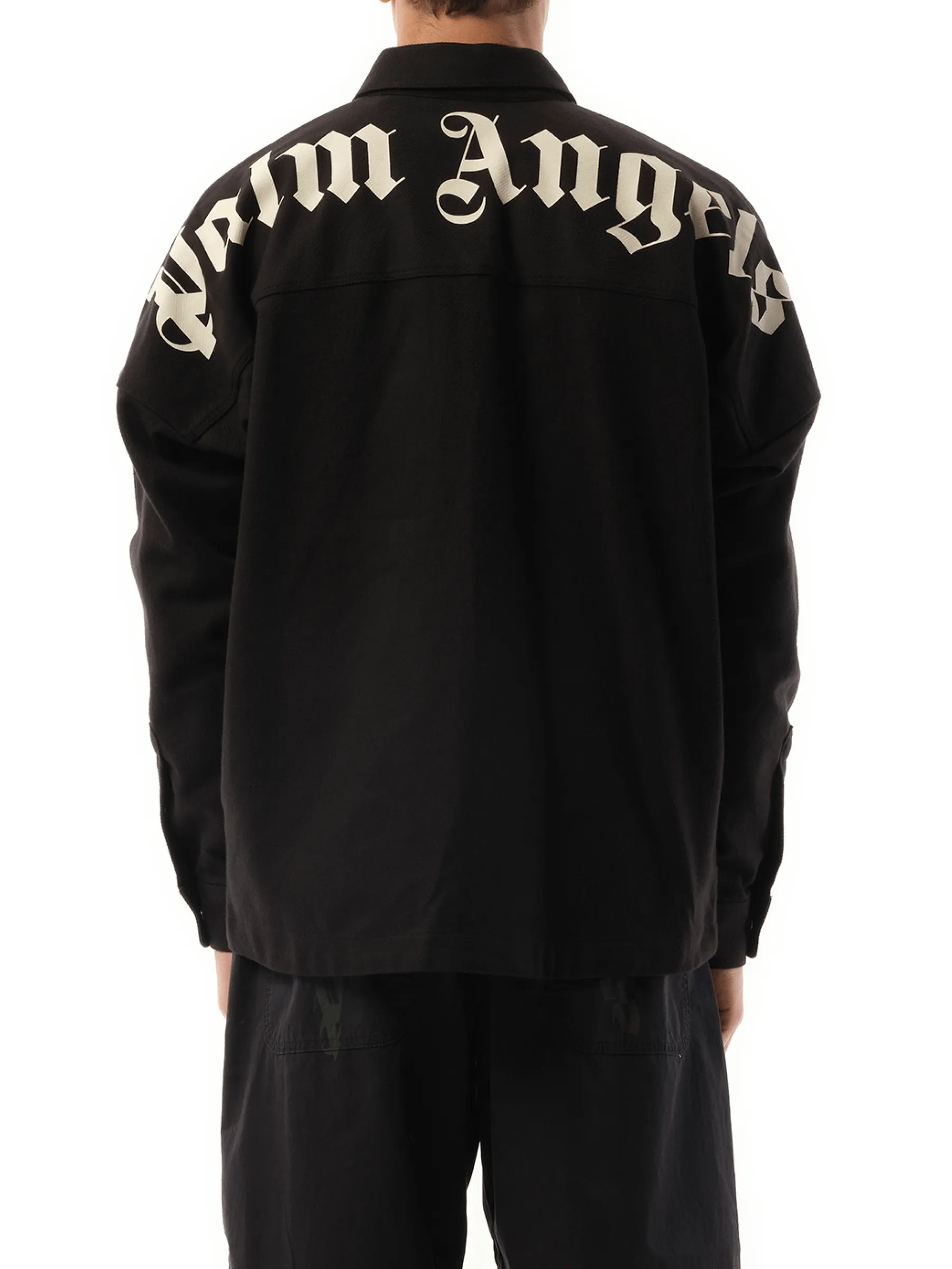 Classic Logo Overshirt in Black/Off White