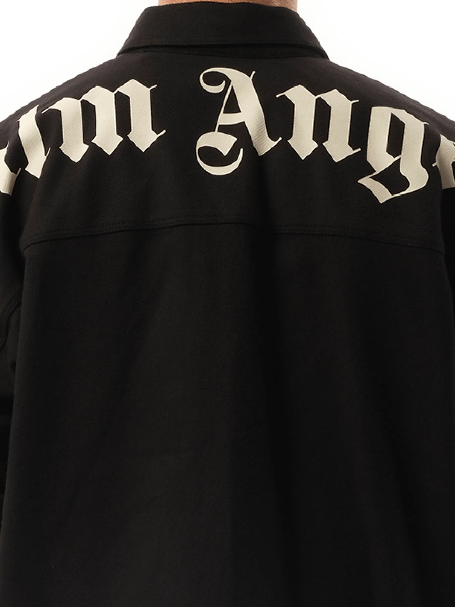 Classic Logo Overshirt in Black/Off White