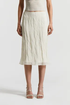 Crushed organza skirt