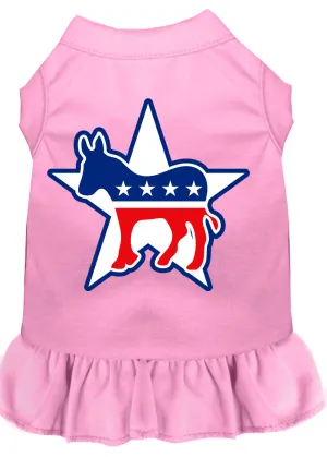 Democrat Screen Print Dress Light Pink Xl
