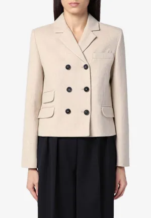 Double-Breasted Cropped Jacket