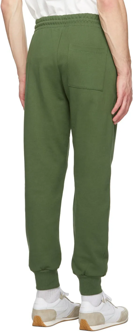 Dries Van Noten Green French Terry Lounge Pants