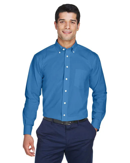 EMBROIDERED - D630 - Devon and Jones Men's Crown Woven Collection Solid Oxford