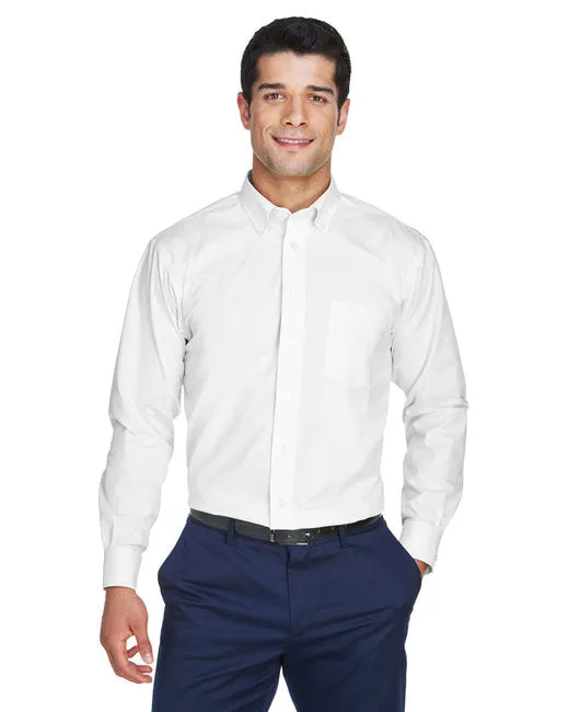 EMBROIDERED - D630 - Devon and Jones Men's Crown Woven Collection Solid Oxford