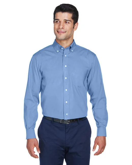 EMBROIDERED - D630 - Devon and Jones Men's Crown Woven Collection Solid Oxford