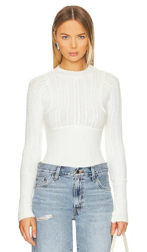 Free People x Intimately FP Keep Me Warm Bodysuit In Coconut Milk in White