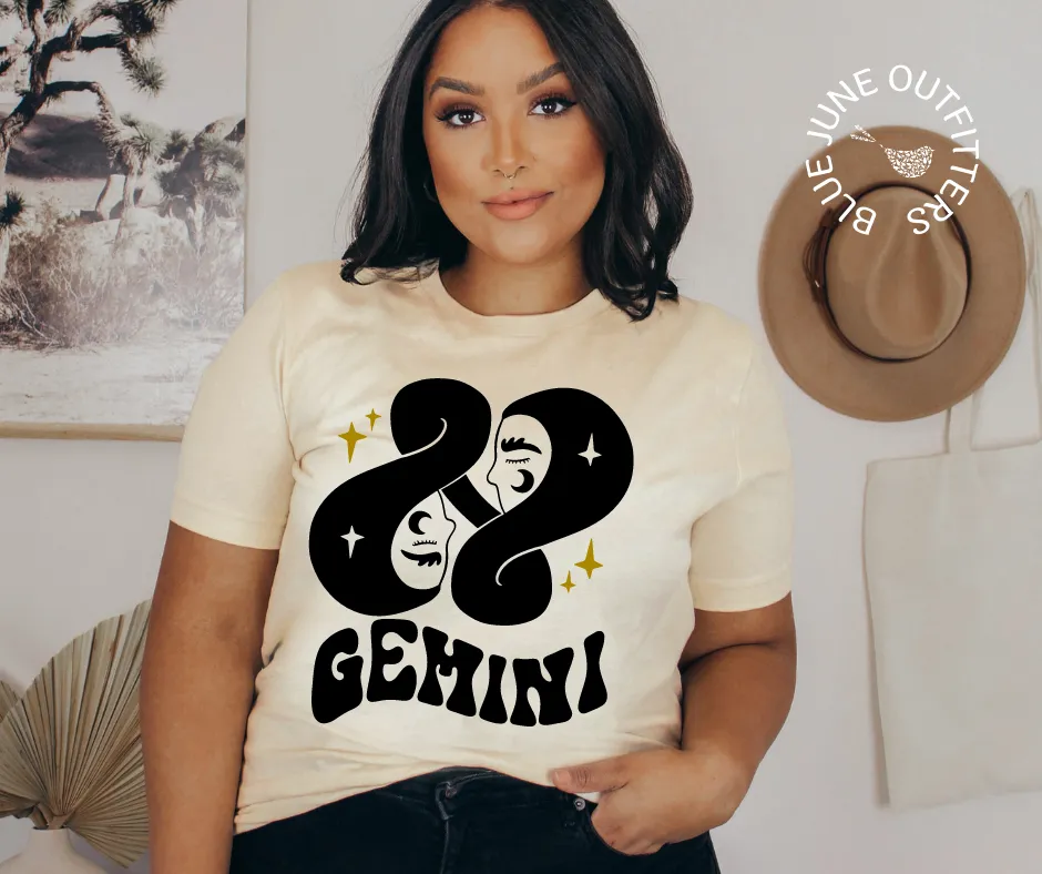 Gemini | Retro Zodiac Tee