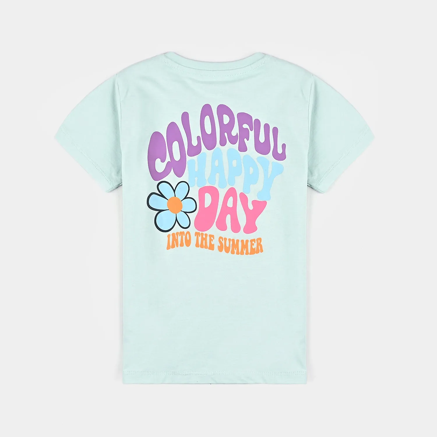 Girls Cotton Jersey T-Shirt H/S-B.Blue
