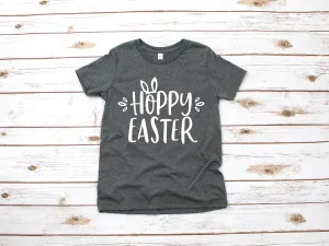 Hoppy Easter Shirt - Kids Funny Easter Shirt - Cute Rabbit Shirt - Happy Easter