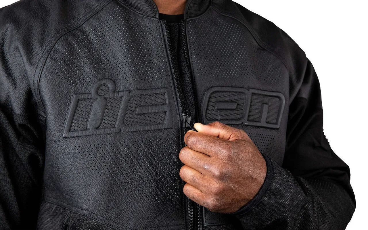 Icon Men's Overlord 3 CE Motorcycle Leather Jacket
