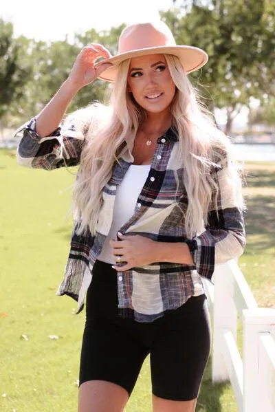 Incredibly Chic Button Up Long Sleeve Plaid Shirt