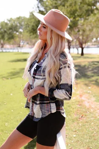 Incredibly Chic Button Up Long Sleeve Plaid Shirt