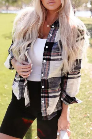 Incredibly Chic Button Up Long Sleeve Plaid Shirt
