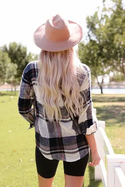 Incredibly Chic Button Up Long Sleeve Plaid Shirt