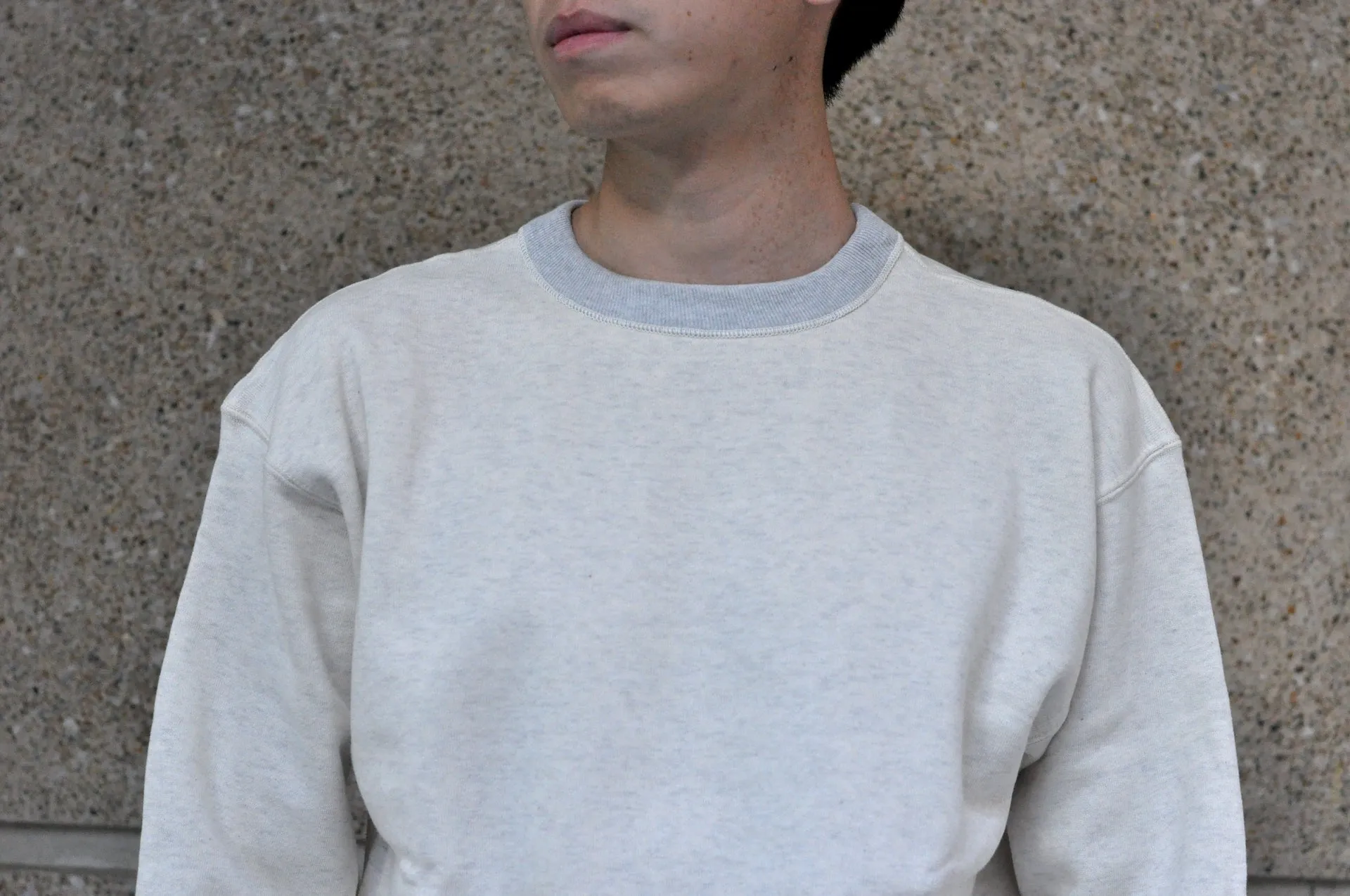 John Gluckow X Warehouse Co. 10oz Loopwheeled Classic Sweatshirt (Ash Grey)