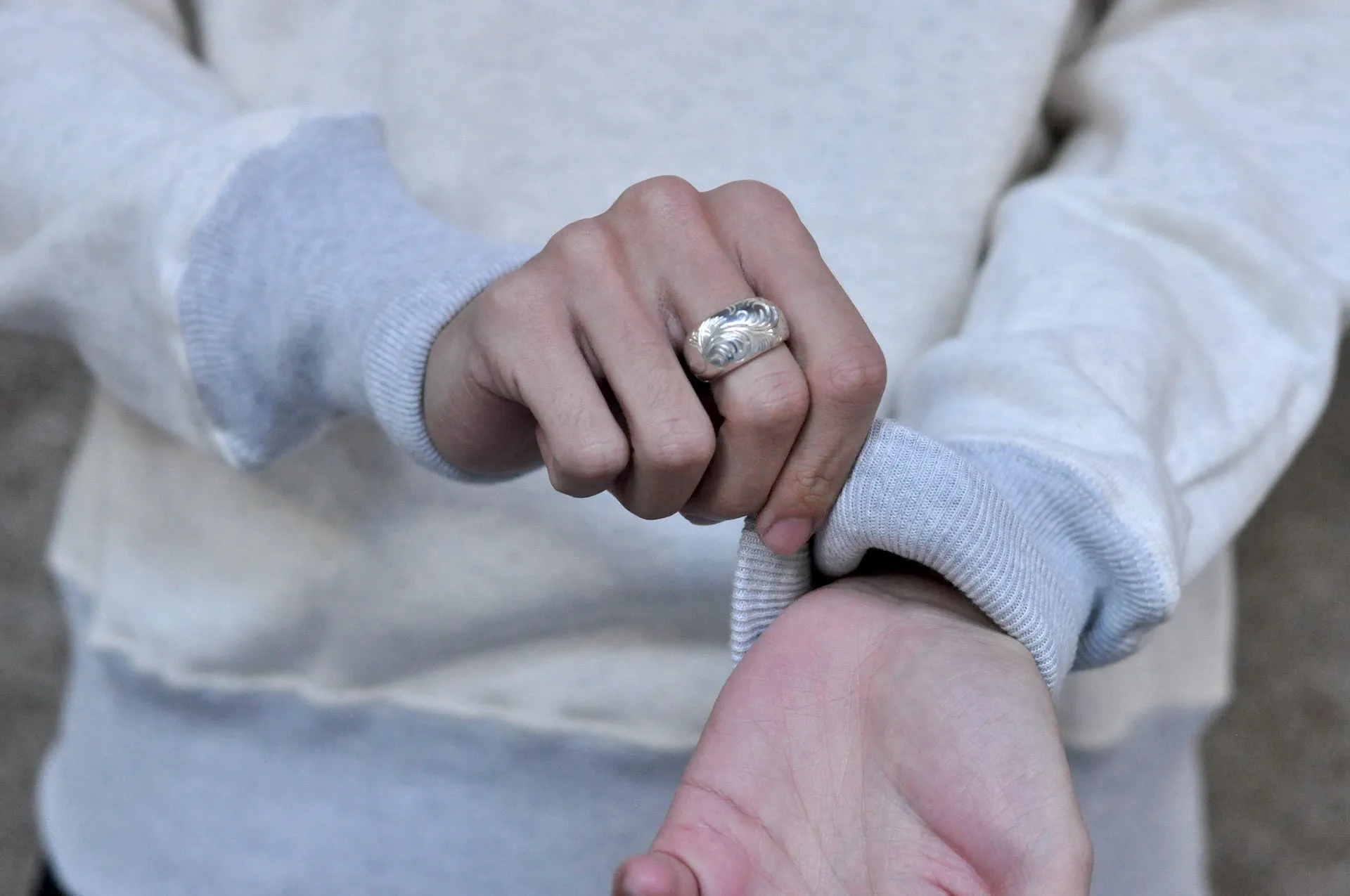 John Gluckow X Warehouse Co. 10oz Loopwheeled Classic Sweatshirt (Ash Grey)