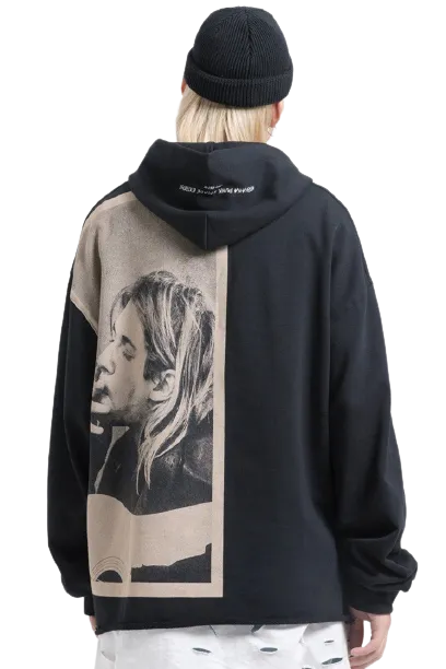 Kurt Cobain Tribute Oversized Cotton Hoodie