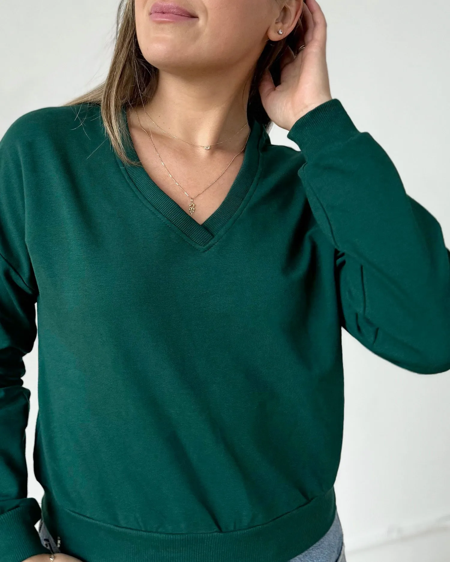LARISA top in Dark Green