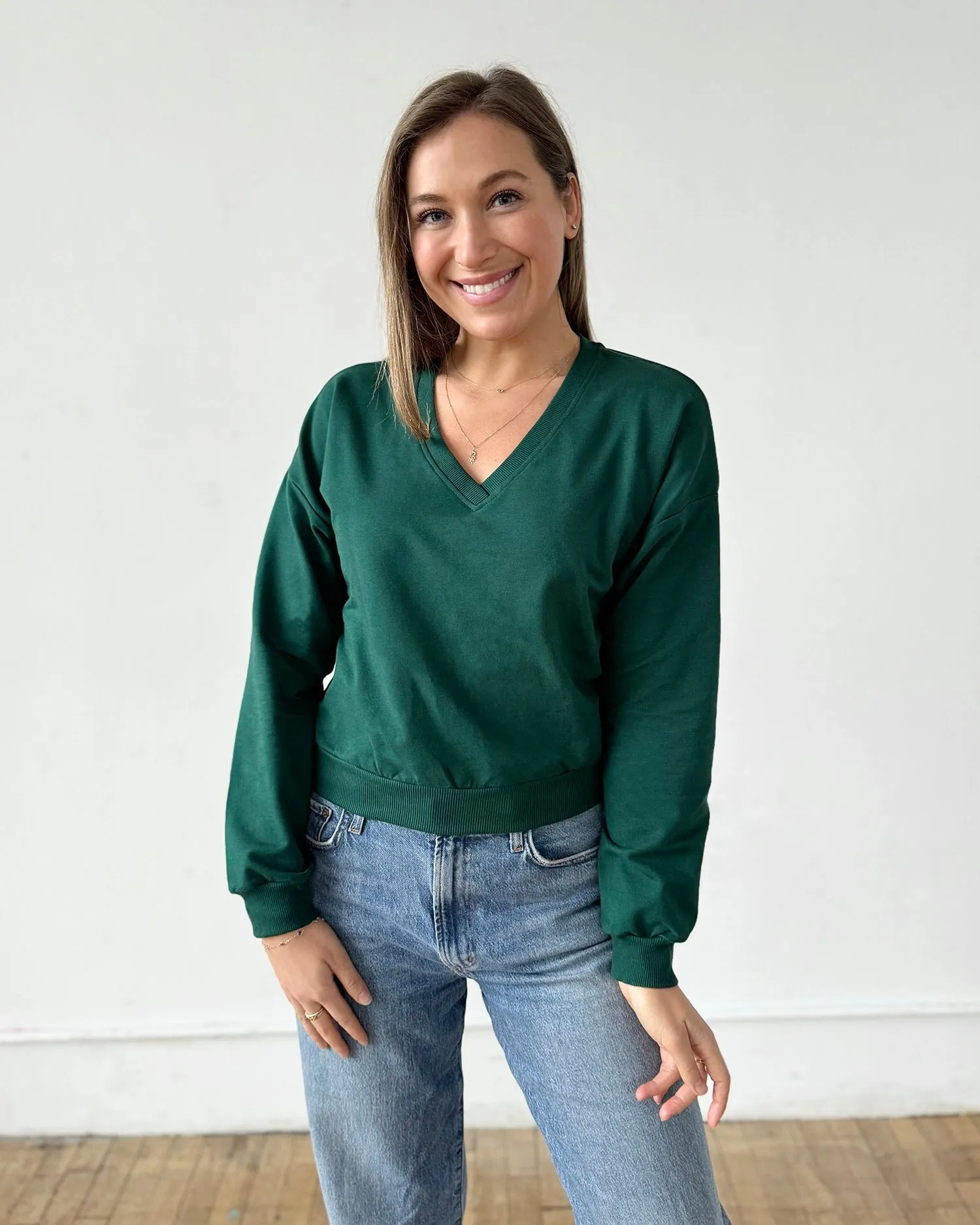 LARISA top in Dark Green
