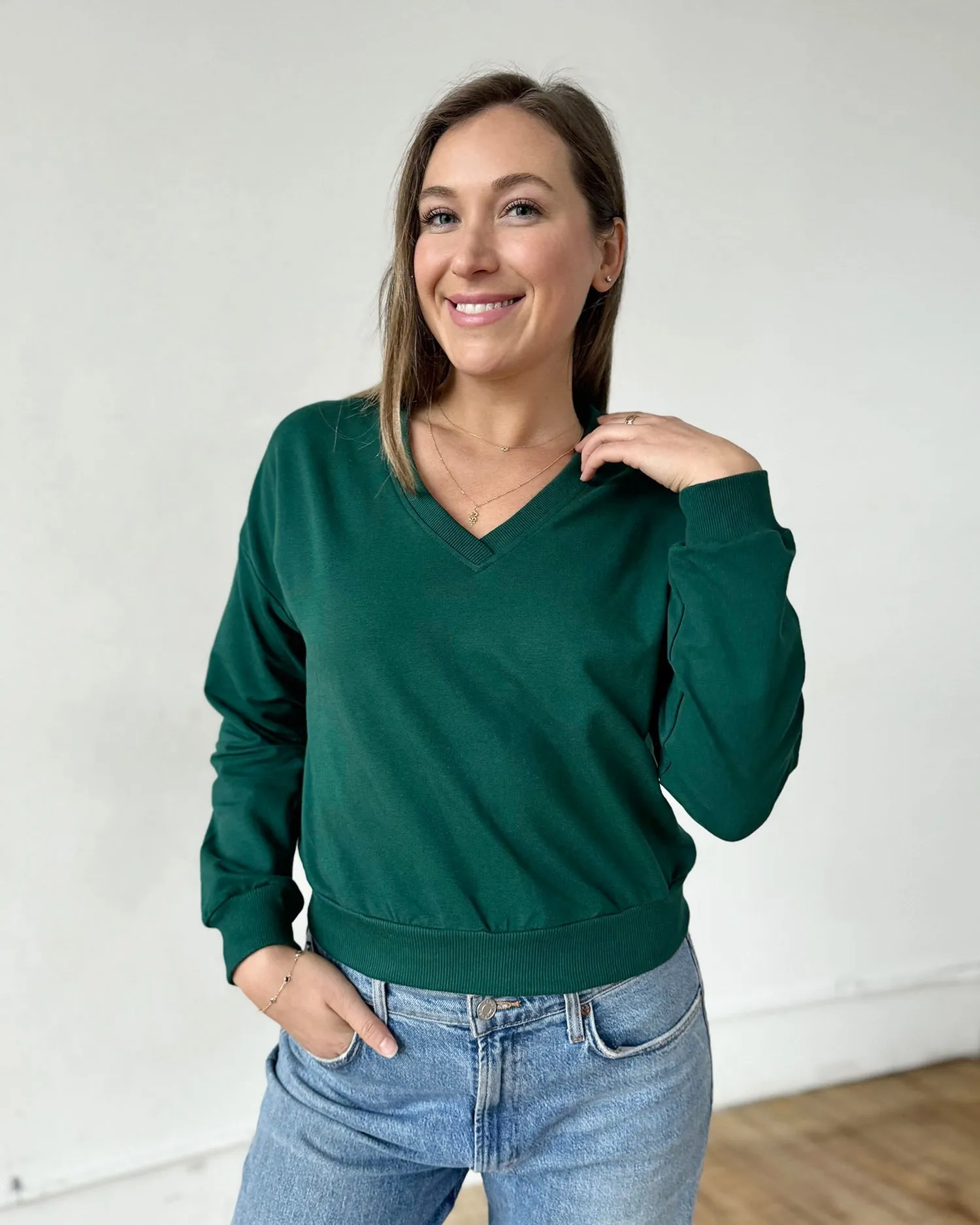 LARISA top in Dark Green
