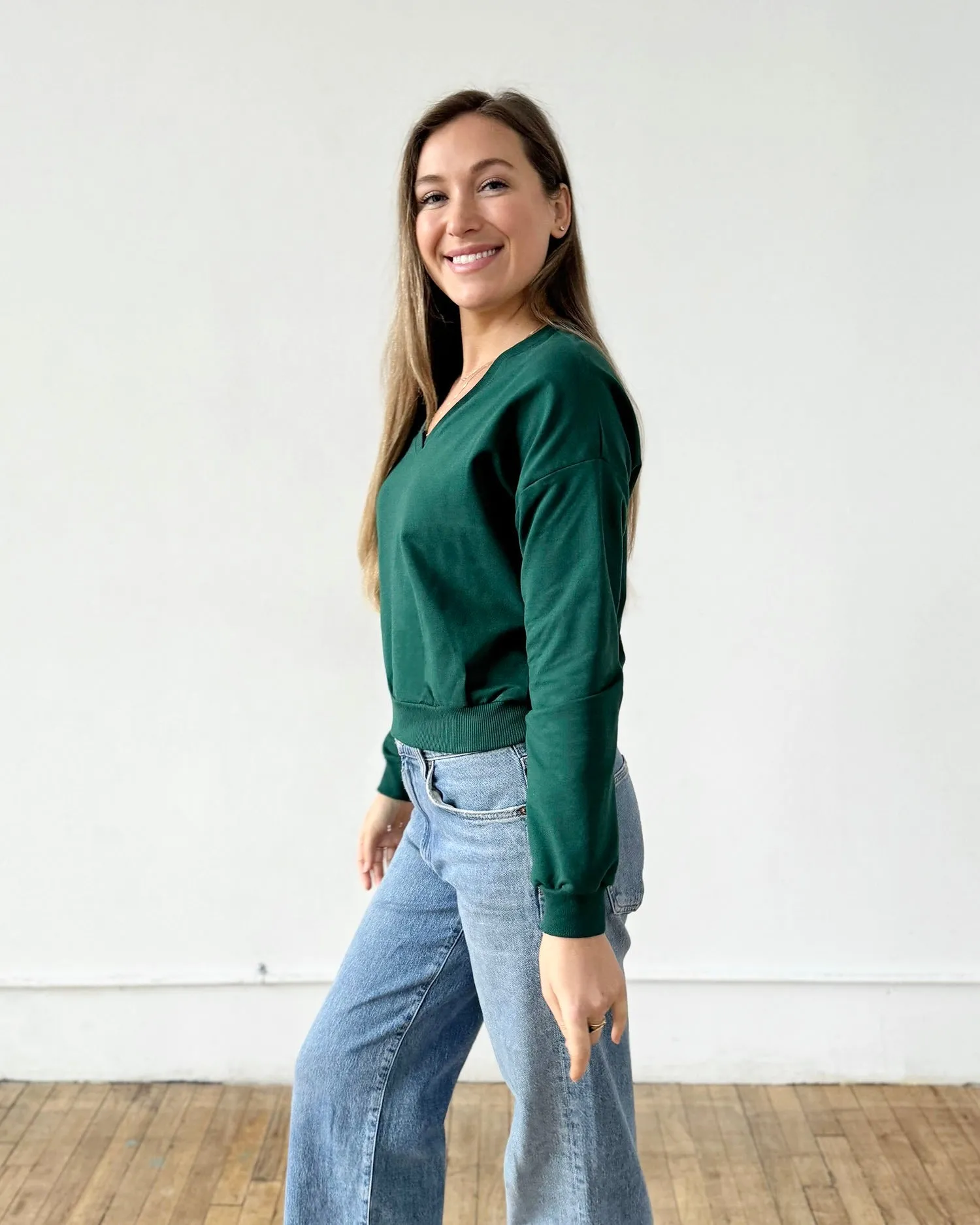 LARISA top in Dark Green