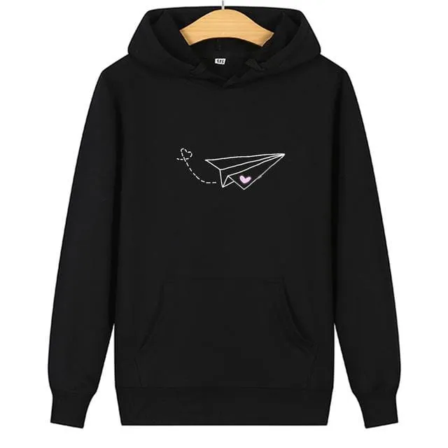 Matching couple hoodies Airplane