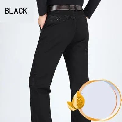 Men's Casual Cotton Loose high waist  Fashion Business Pants For Men Plus Size