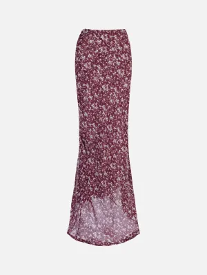 Milly Silk Skirt in Italian Floral