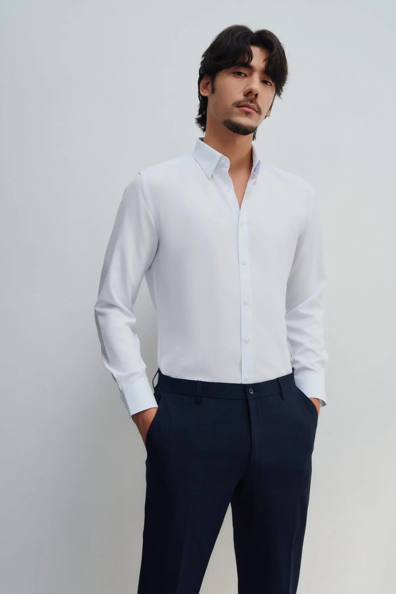 Non-Iron Dry Smart Fit Fine Twill Shirt
