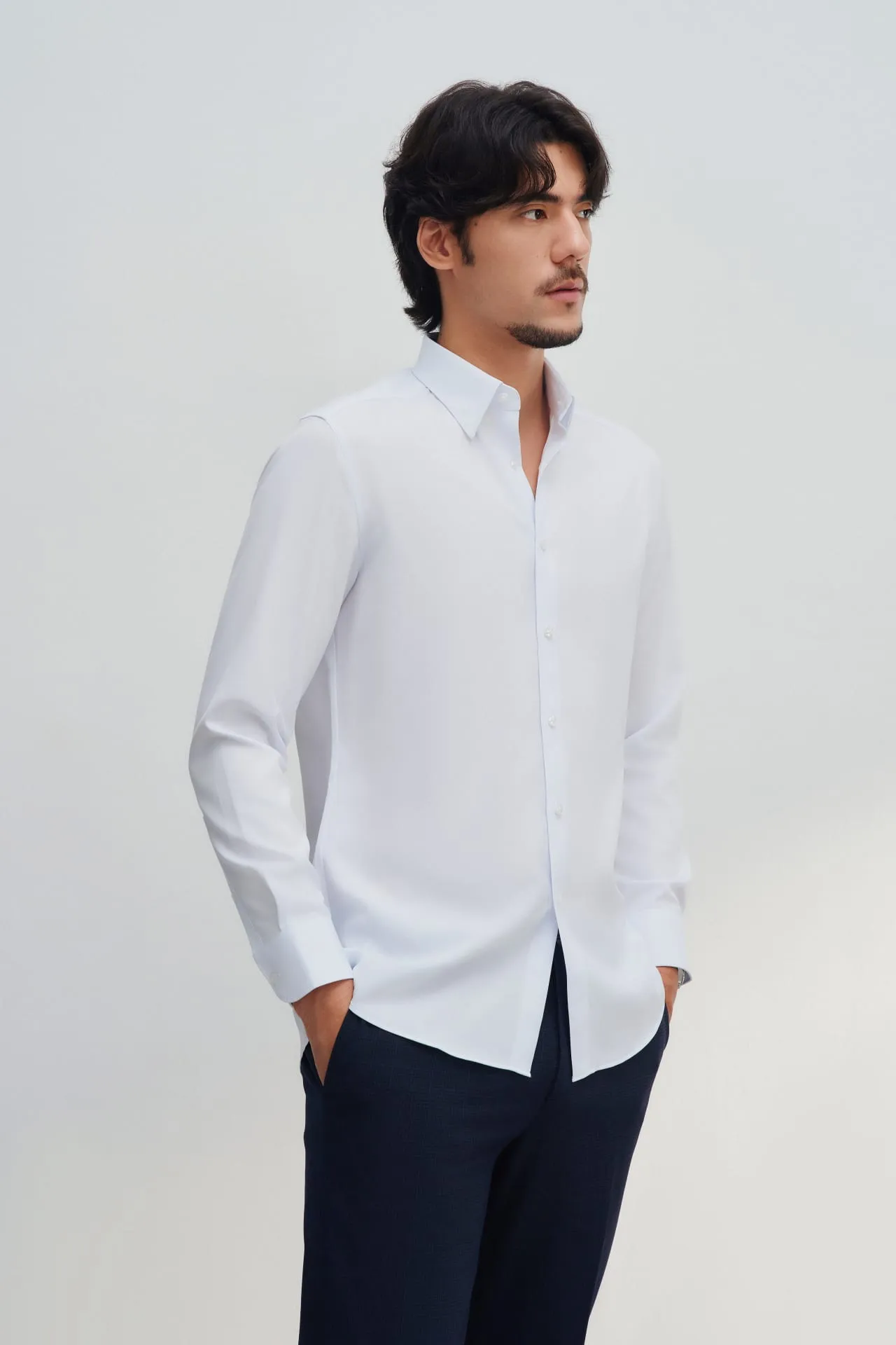 Non-Iron Dry Smart Fit Fine Twill Shirt