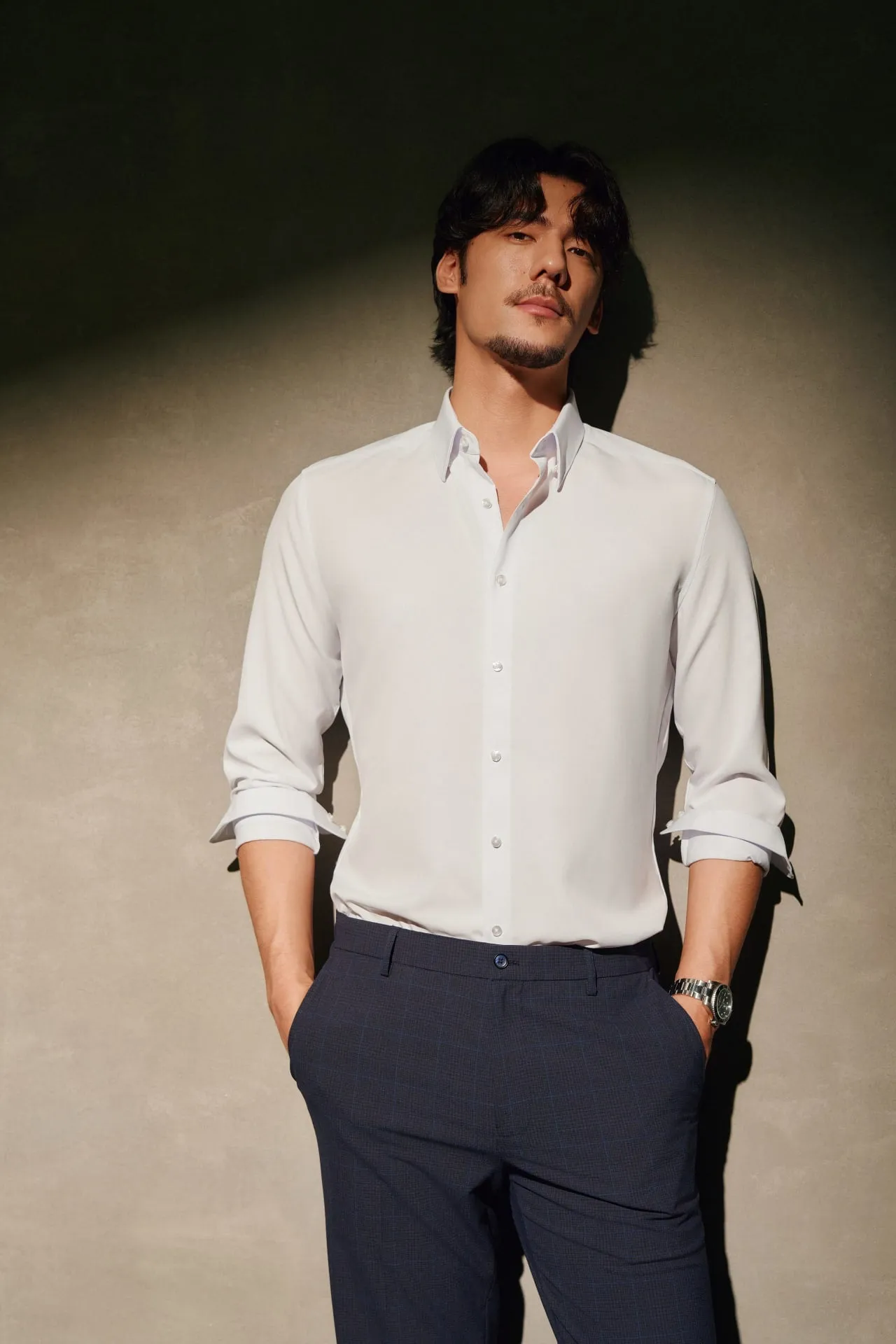 Non-Iron Dry Smart Fit Fine Twill Shirt