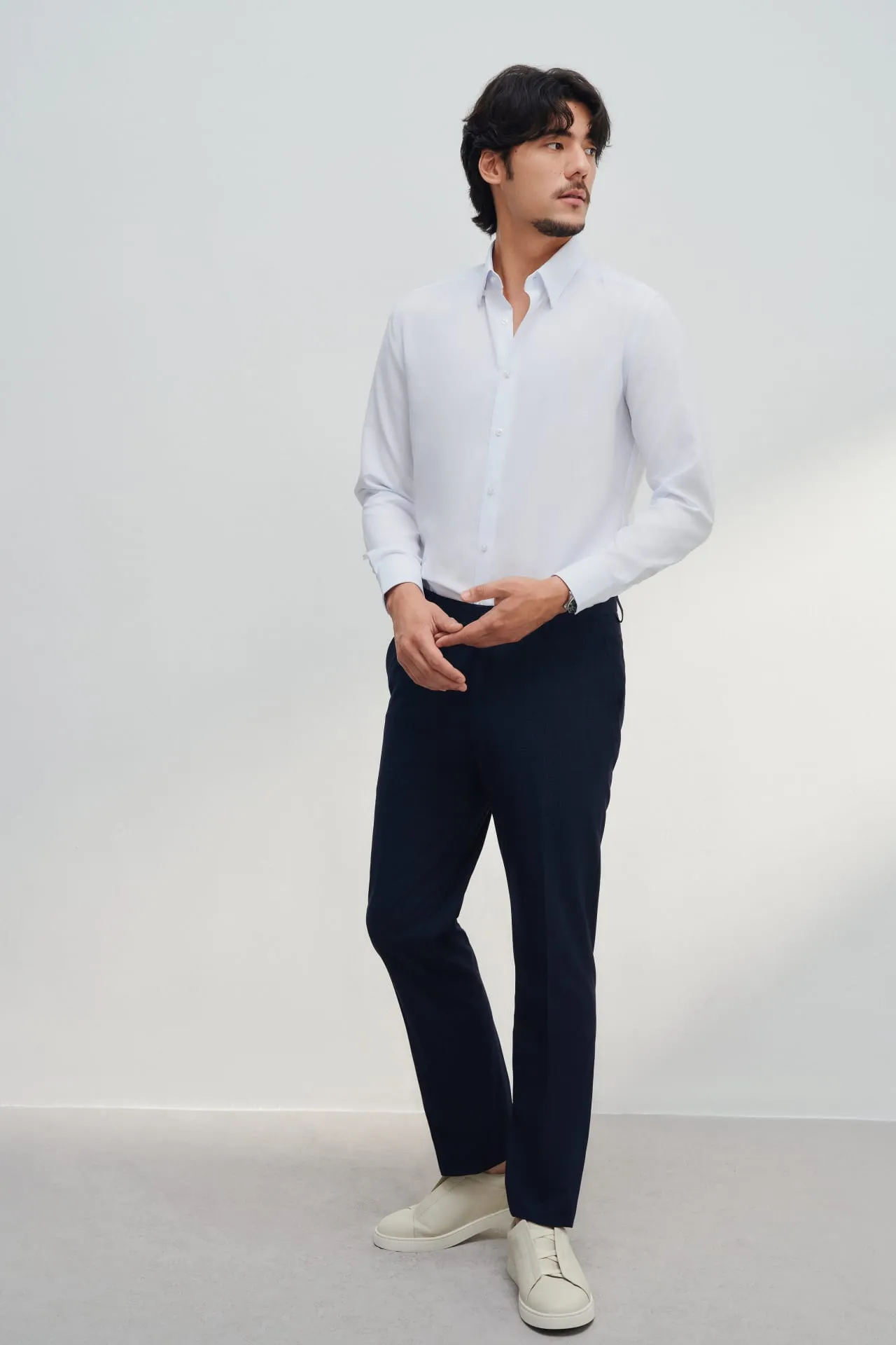 Non-Iron Dry Smart Fit Fine Twill Shirt