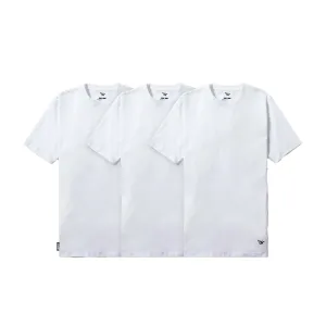 Paper Planes Mens Essential 3 Pack Crew Neck T-Shirt 200011-WHT White