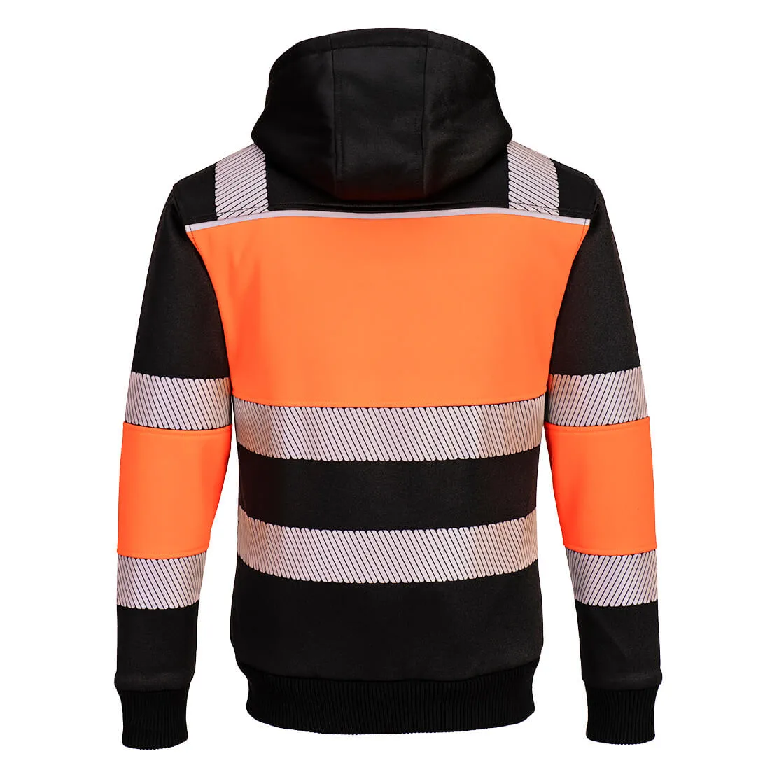 Portwest PW377 PW3 Zipped Class 1 Winter Hoodie - Orange/Black