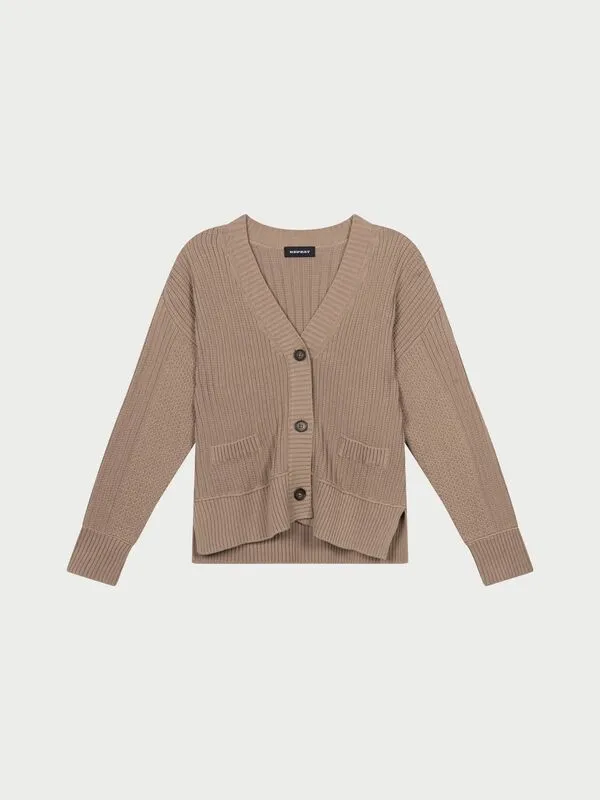 Stone Cotton Cardigan