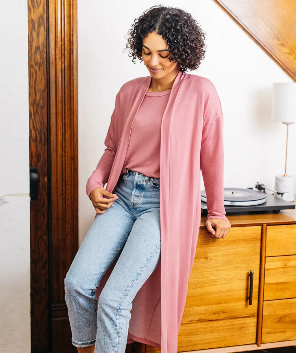STROLL duster in Mauve Pink<br/>(Less than perfect)