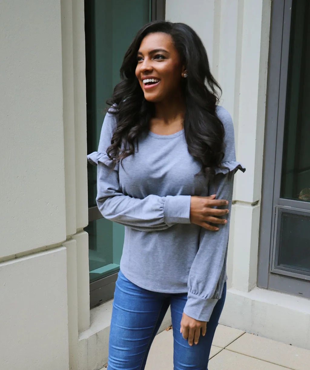 SUBURB sweatshirt in Heather Grey