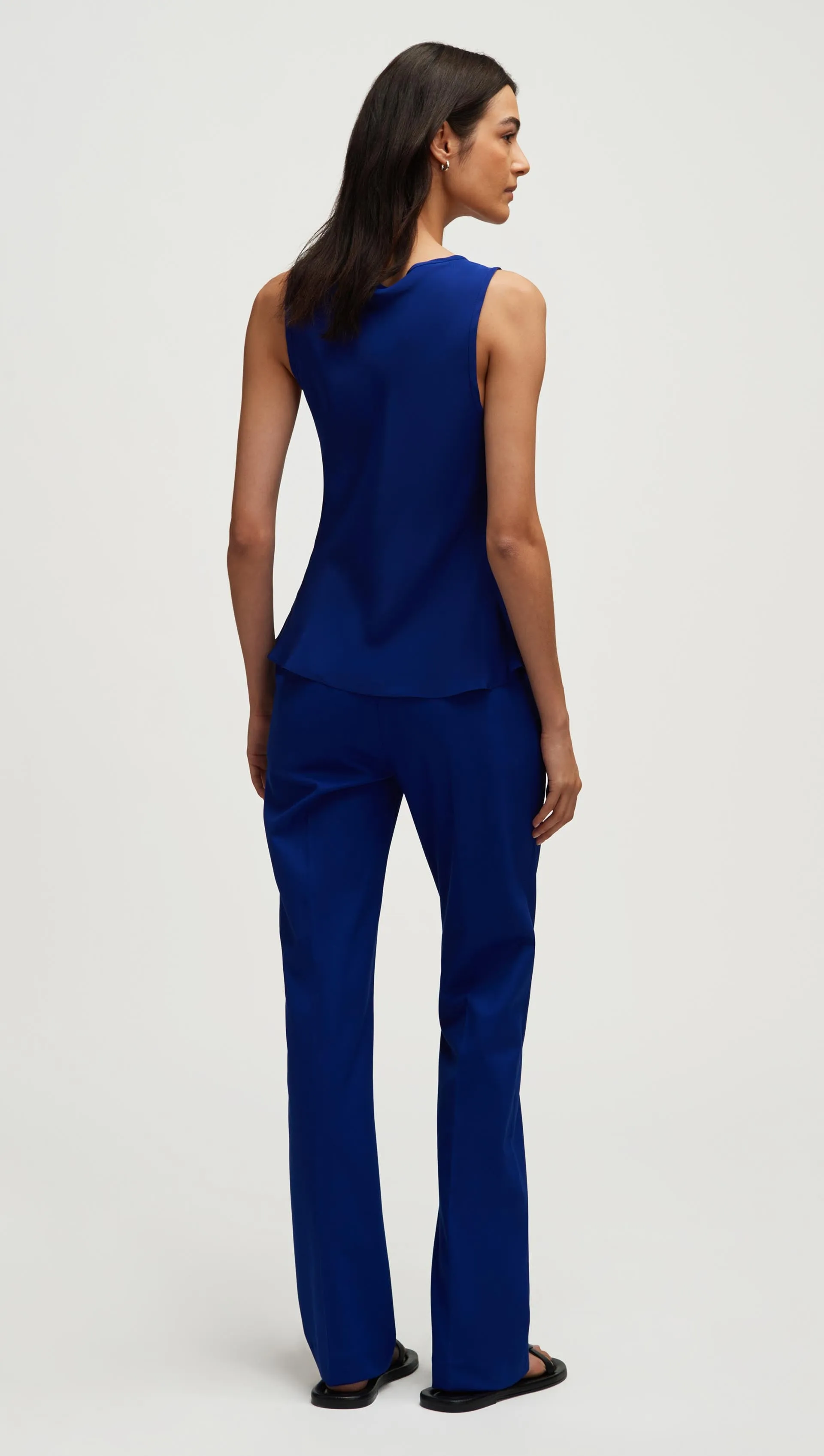 Tank in Silk Charmeuse | Lapis